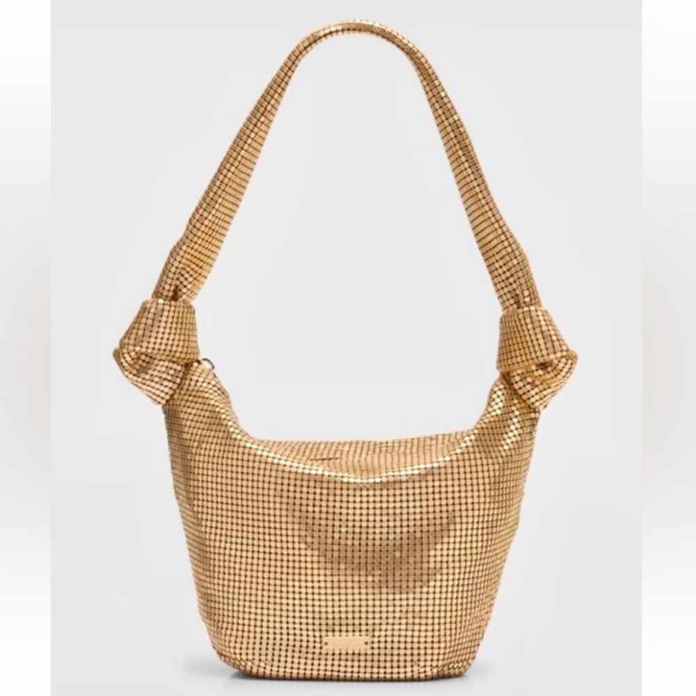 NWT Cult Gaia Gia Shoulder Bag In Brushed Brass